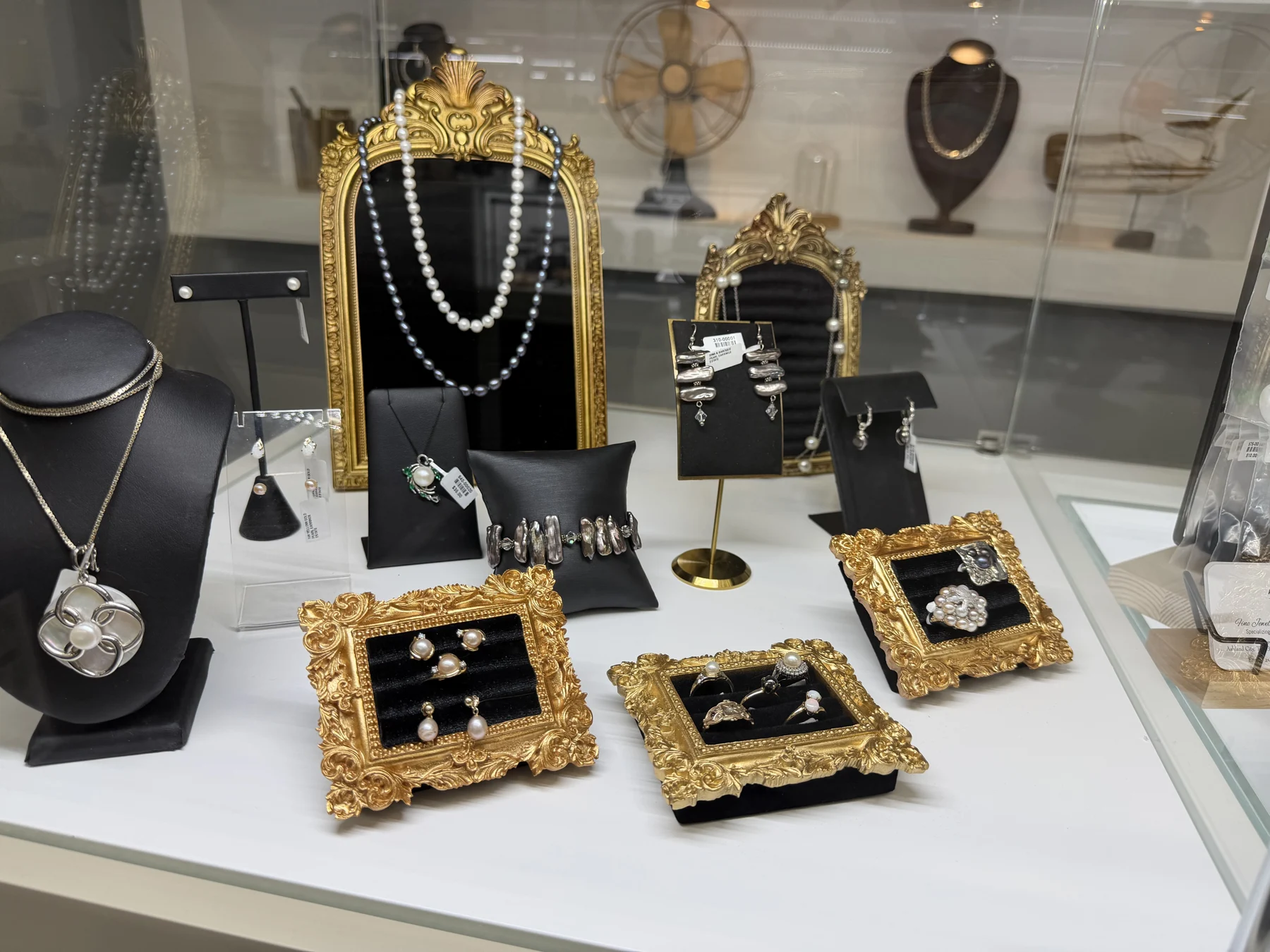 Gold and silver jewelry, pearls, and estate pieces in our nautical-themed store